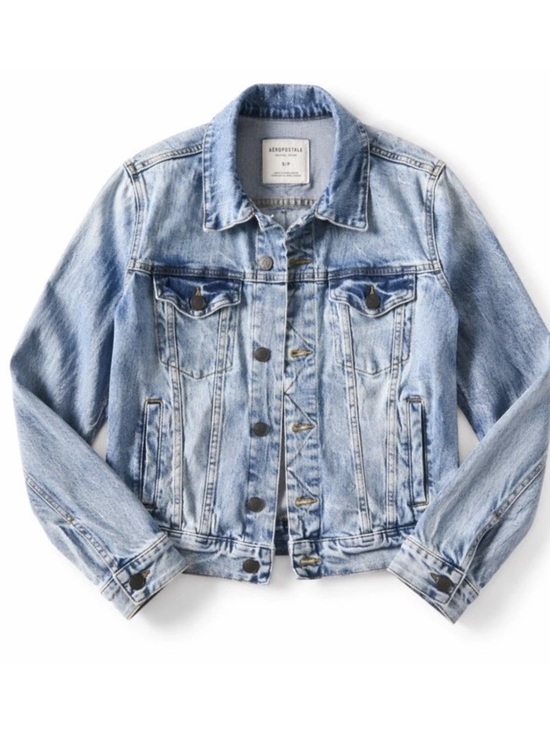 Aeropostale Jackets & Blazers - Light Wash Denim Jacket Small Cropped Trucker Boho Festival Coachella